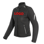 Women’s Laguna Seca 3 D-Dry Motorcycle Jacket – Black/Lava Red/White