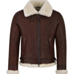 Men’s RAF B3 Aviator Sheepskin Jacket – Vintage Genuine Sheepskin Flying Pilot Jacket