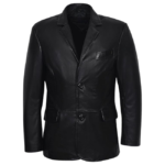 Men’s Real Leather Blazer – Italian Lambskin Single-Breasted Gents Jacket