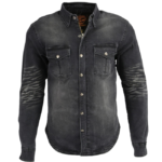Men’s Motorcycle Lightweight Biker Flannel – Waterproof Checkered Jacket Shirt