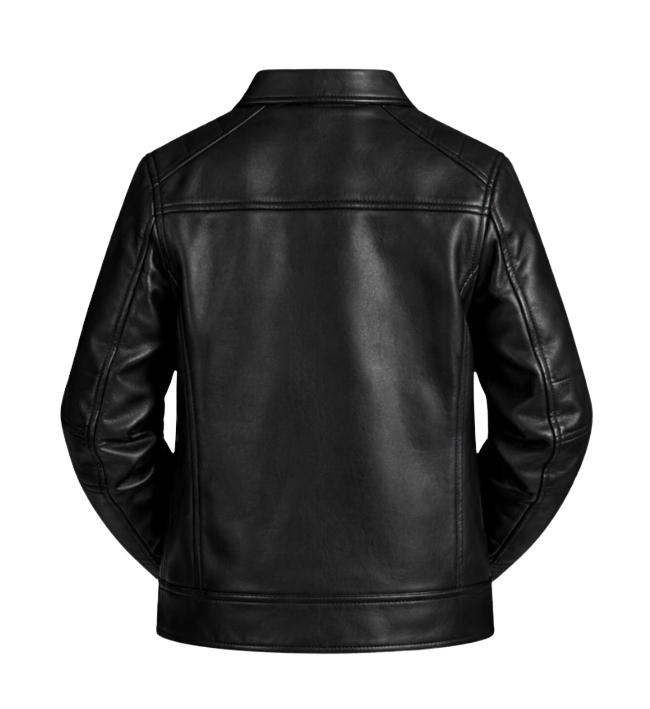 Boys Genuine Sheep Leather Jacket – Handmade Black Kids Leather Jacket - Image 3