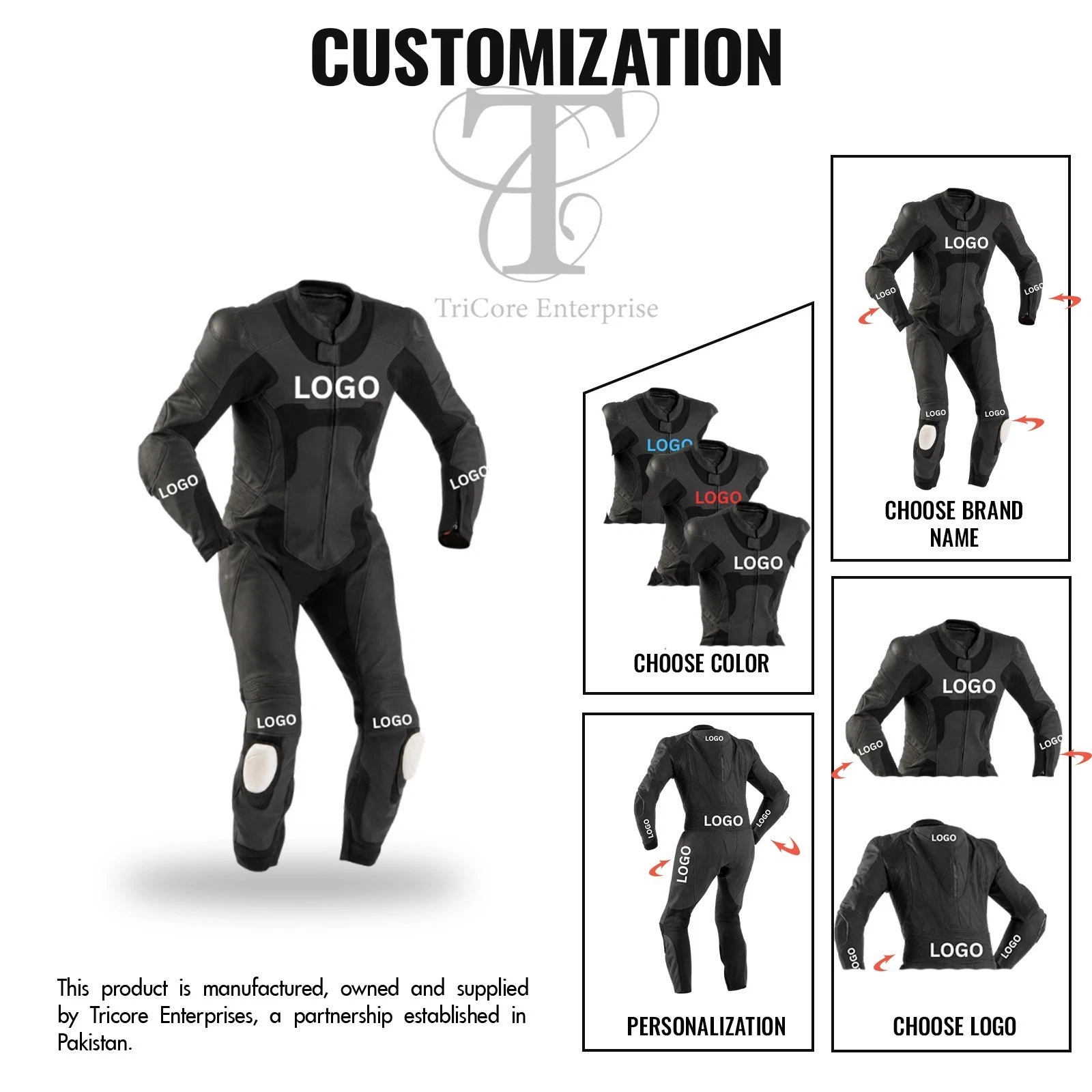 Men Leather Motorcycle/Motorbike Racing Suit Cowhide CE Level 2 Protection