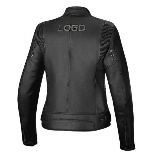 Women Stella Dyno leather motorcycle jacket back view
