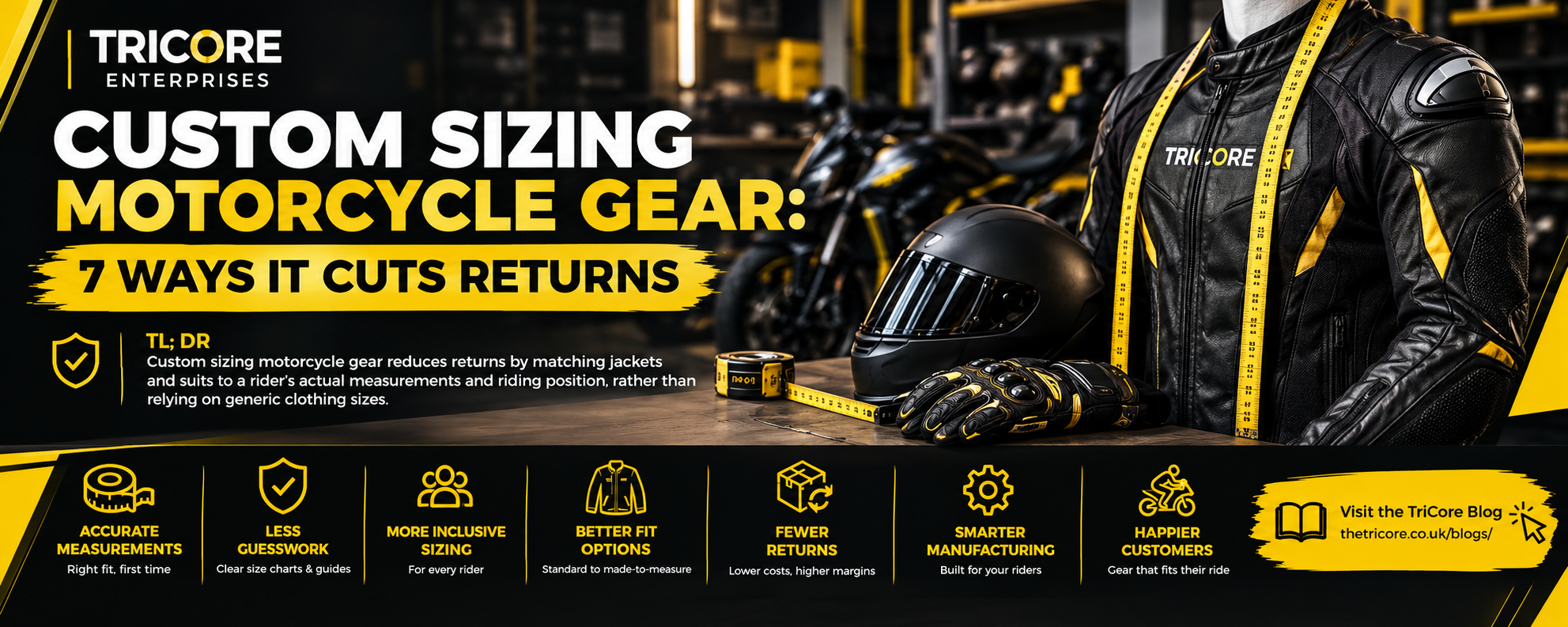 Custom Motorcycle Gear Sizing Guide